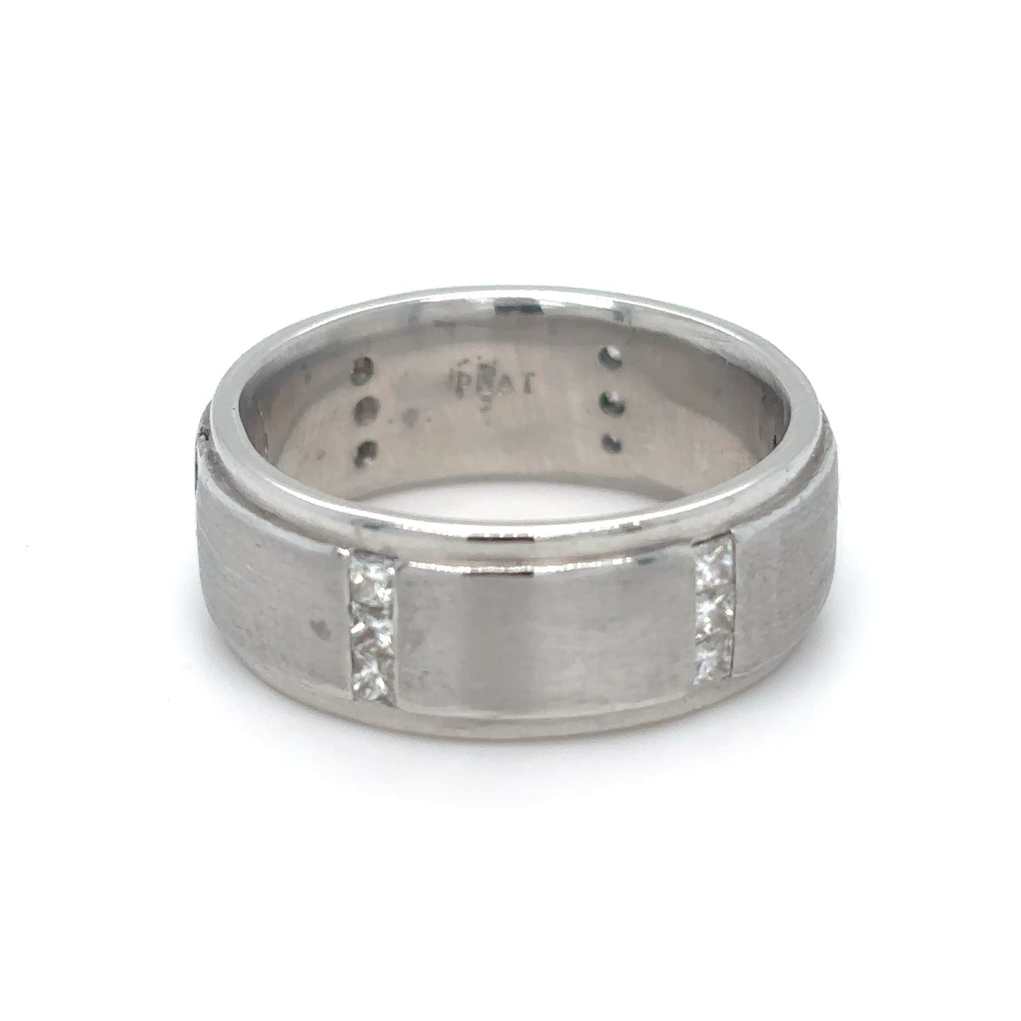 PLAT. 8.5MM 0.54CTW PRINCESS CUT DIAMOND ETERNITY BAND SI/H-I 24.0G