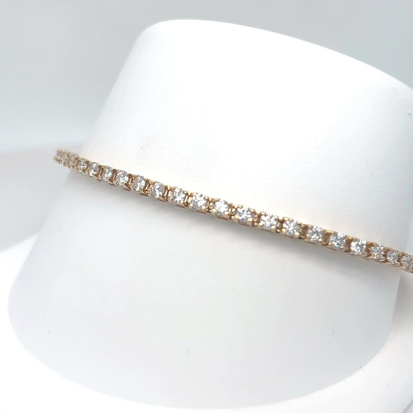 14KY 7.25" 2.50CTW ROUND DIAMOND BRACELET VS/G
