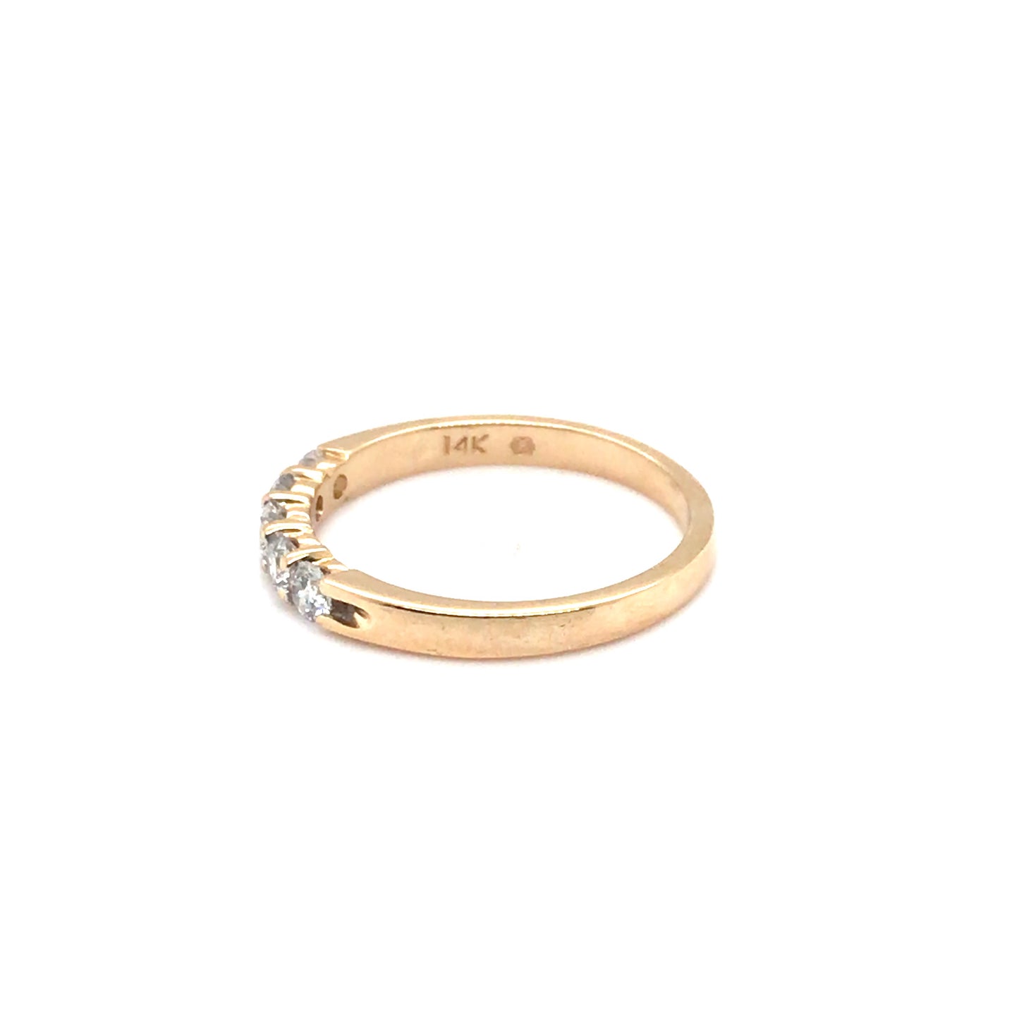 14KY 0.45CTW MATCHING ROUND DIAMOND BAND SI/G-H 2.1G