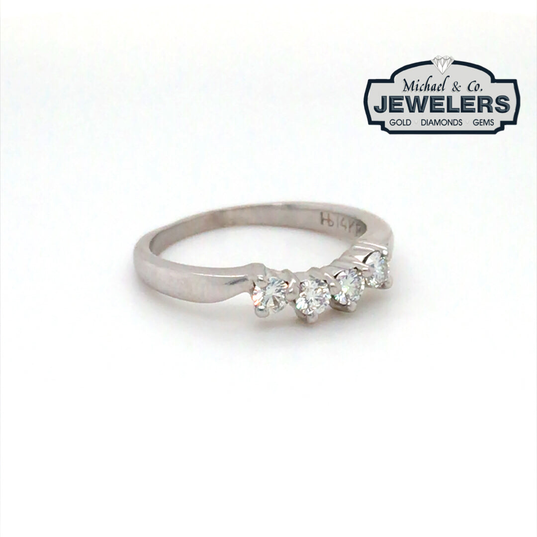 14KW 0.40CTW MATCHING ROUND DIAMOND BAND SI1/E 2.6G