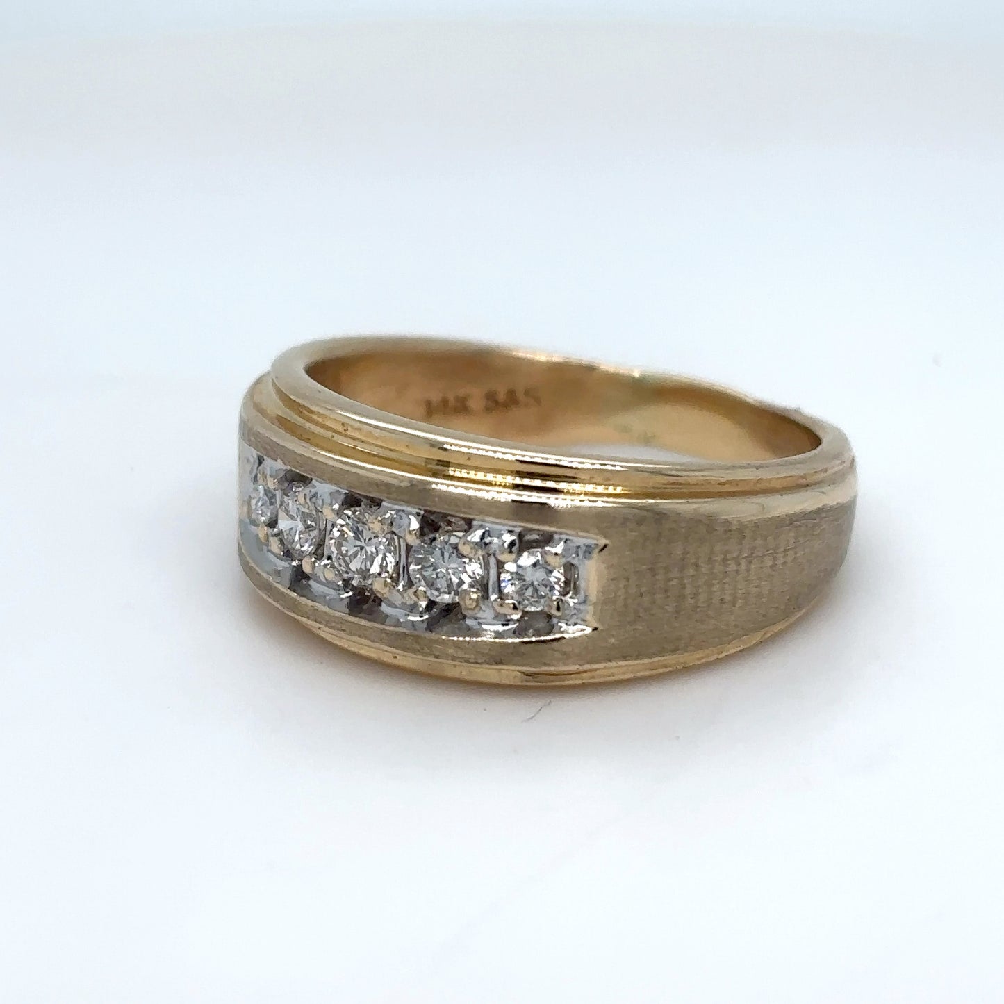 14KY 0.50CTW FIVE DIAMOND BAND SI/I-J 10.5G