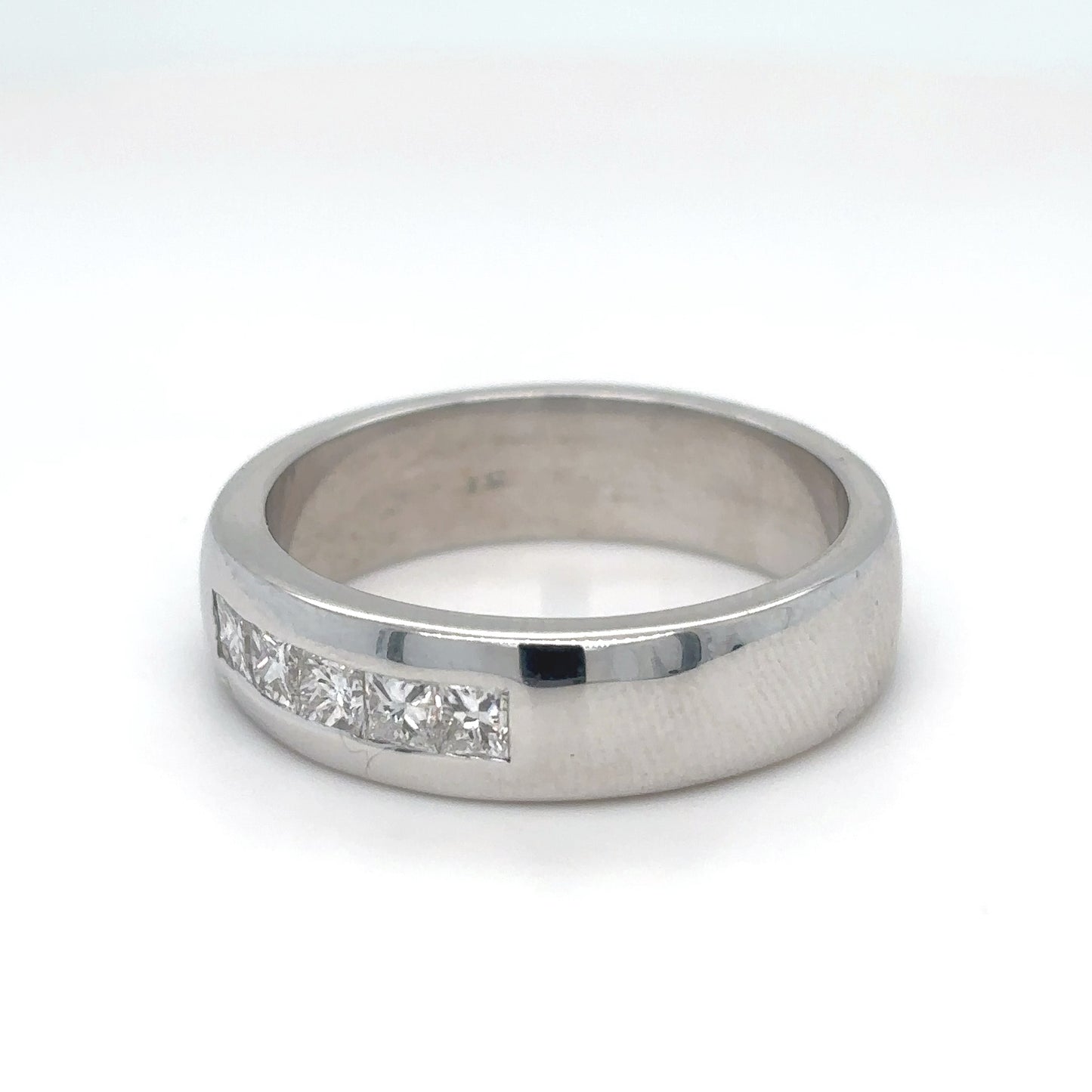 14KW 0.50CTW PRINCESS CUT DIAMOND WEDDING BAND VS2-SI1/G