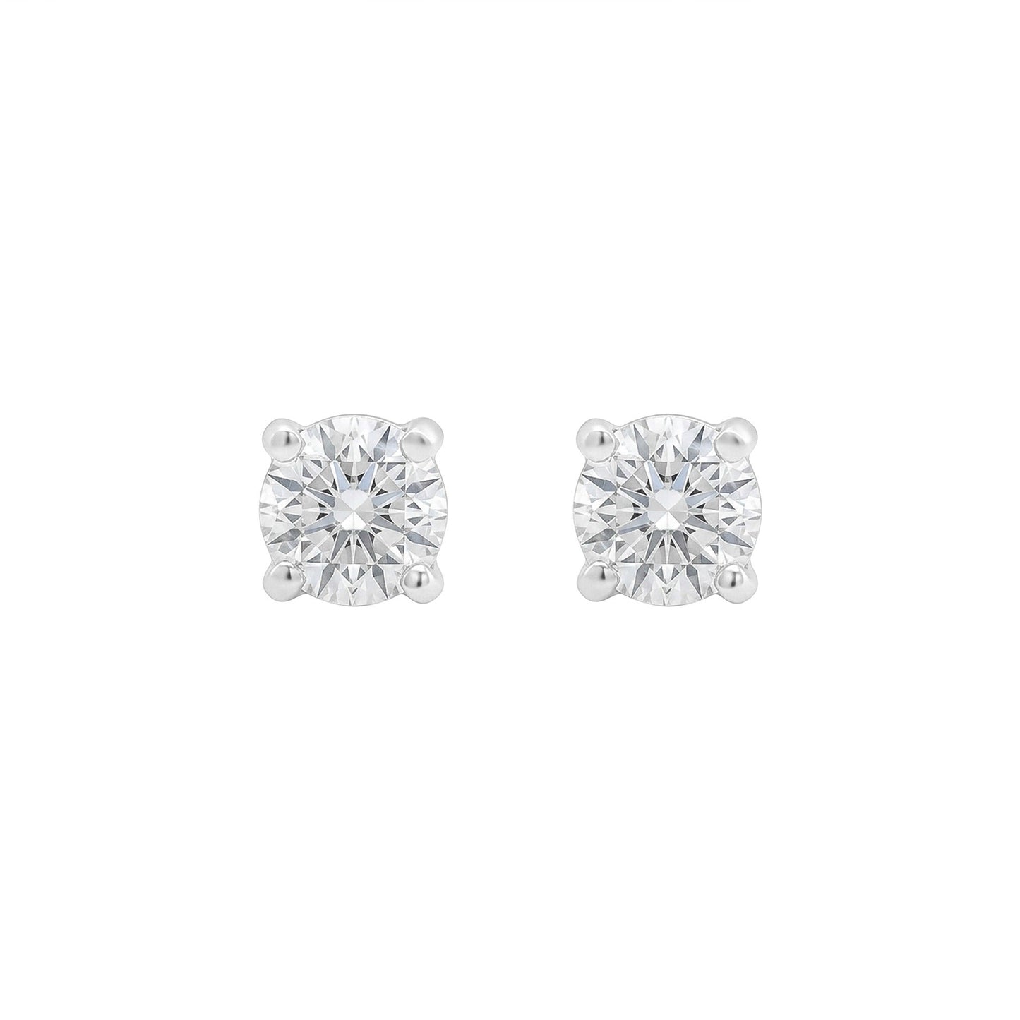 14KW 0.36CTW ROUND DIAMOND SOLITAIRE MARTINI EARRINGS SI/G-H