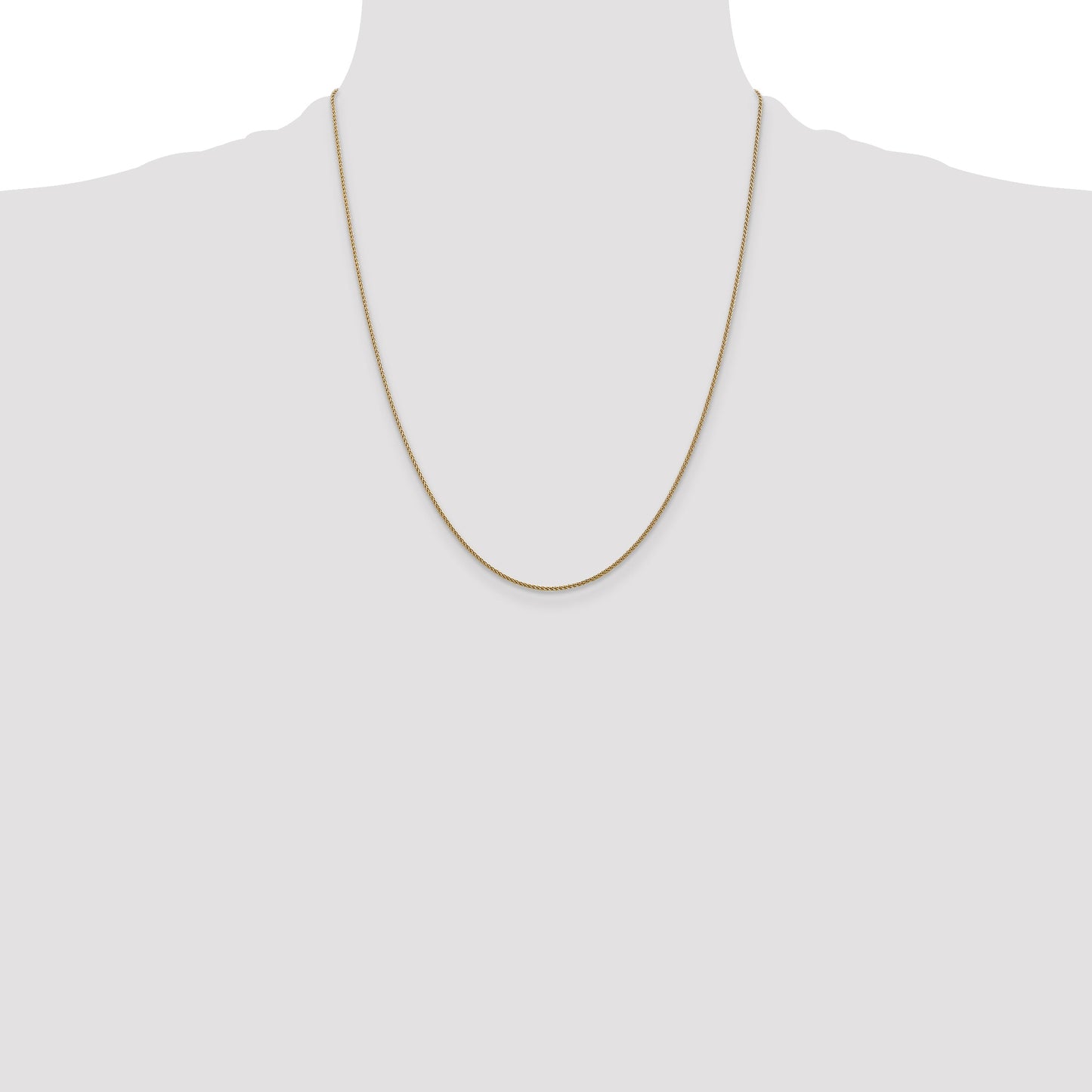 14K 22 inch 1.05mm Diamond-cut Spiga with Lobster Clasp Chain