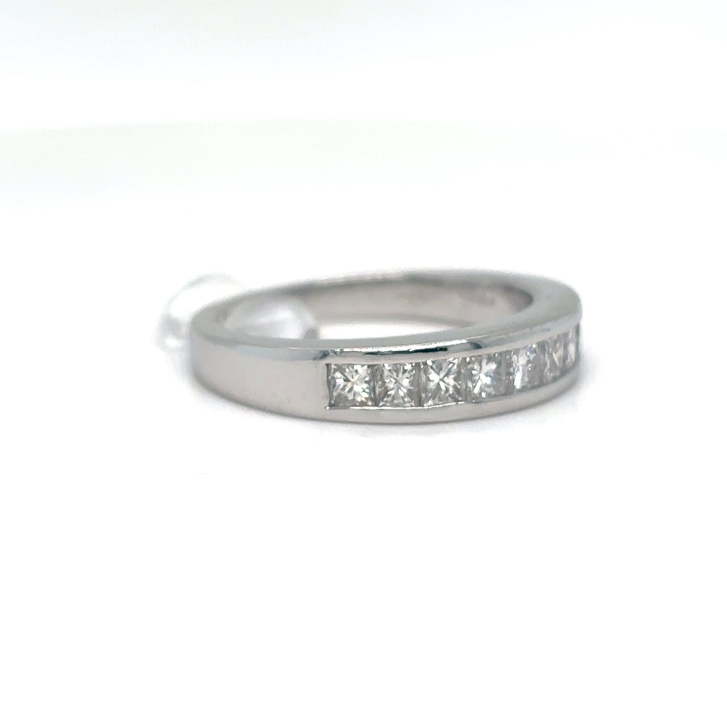 PLAT. 2.12CTW PRINCESS BRILLIANT DIAMOND ENGAGEMENT RING VS2/H 10.1G