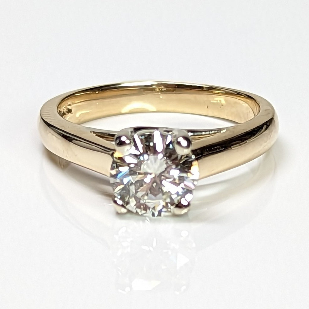 14KTT 1.11CT ROUND DIAMOND SOLITAIRE ENGAGEMENT RING VS1/N