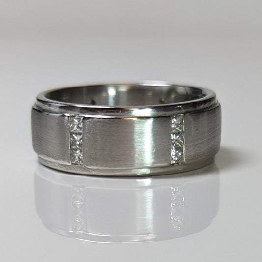 PLAT. 8.5MM 0.54CTW PRINCESS CUT DIAMOND ETERNITY BAND SI/H-I 24.0G-Fine Jewelry in Bradenton &amp; Lakewood Ranch, Fl. | Michael &amp; Co. Jewelers