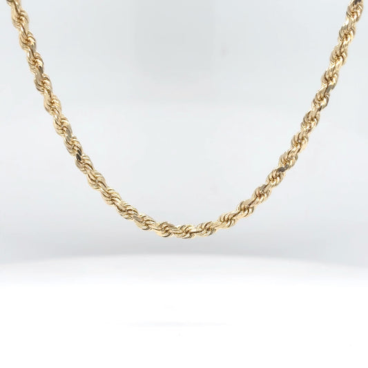 10KY 30" 3.0MM SOLID DIAMOND CUT ROPE CHAIN 17.9G-Fine Jewelry in Bradenton &amp; Lakewood Ranch, Fl. | Michael &amp; Co. Jewelers