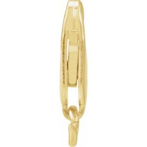 14K Yellow Gold 10.25x3.75 mm Standard Weight Lobster Clasp with Ring
