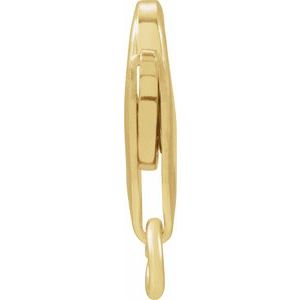 14K Yellow Gold 13.5x5.25 mm Standard Weight Lobster Clasp with Ring