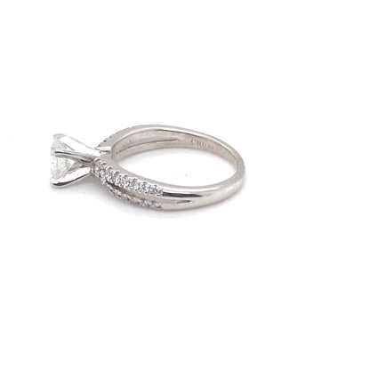 14KW 0.96CTW ROUND BRILLIANT DIAMOND ENGAGEMENT RING