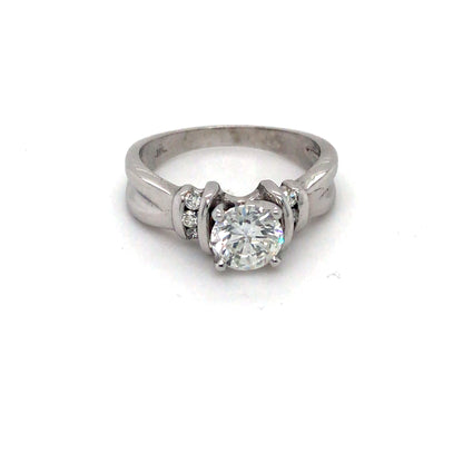 14KW 1.17CTW ROUND BRILLIANT DIAMOND ENGAGEMENT RING
