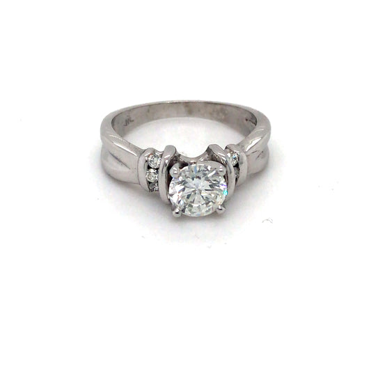 14KW 1.17CTW ROUND BRILLIANT DIAMOND ENGAGEMENT RING