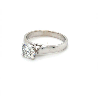 14KW 1.08CT ROUND BRILLIANT DIAMOND ENGAGEMENT RING