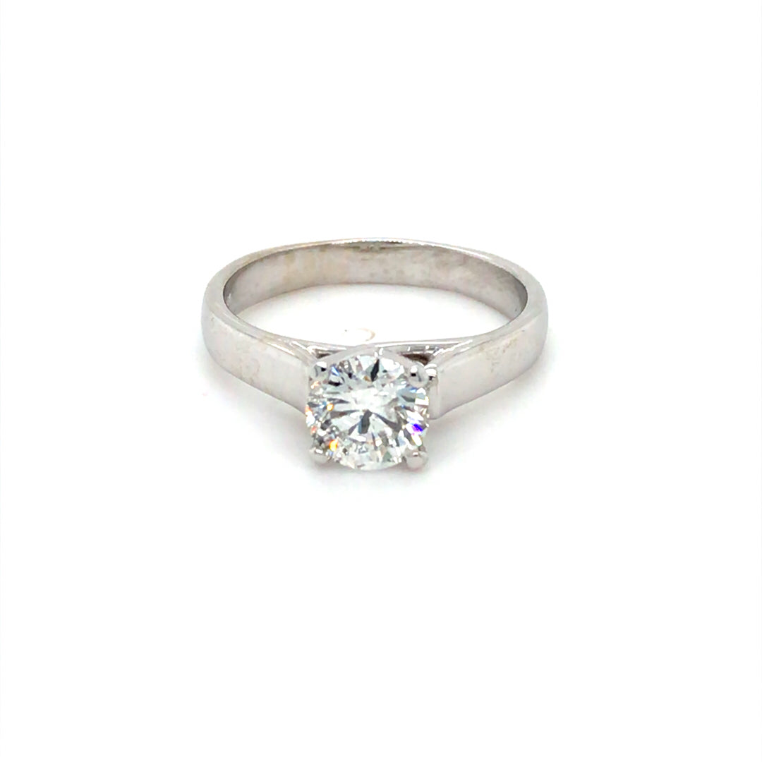 14KW 1.08CT ROUND BRILLIANT DIAMOND ENGAGEMENT RING