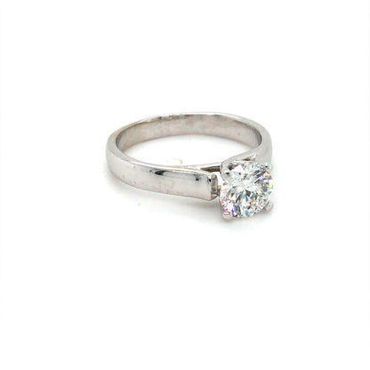 14KW 1.08CT ROUND BRILLIANT DIAMOND ENGAGEMENT RING
