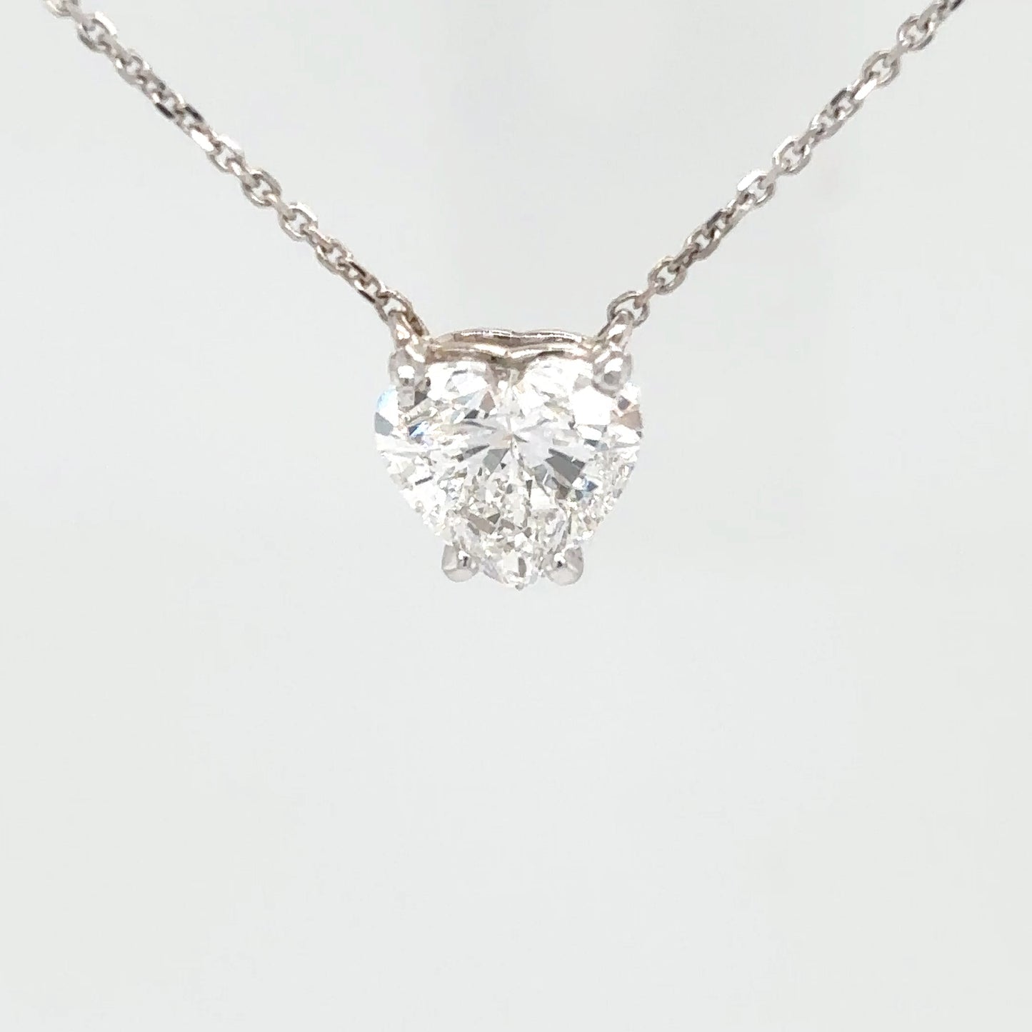 14KW 18" 2.01CT HEART LG DIAMOND PENDANT