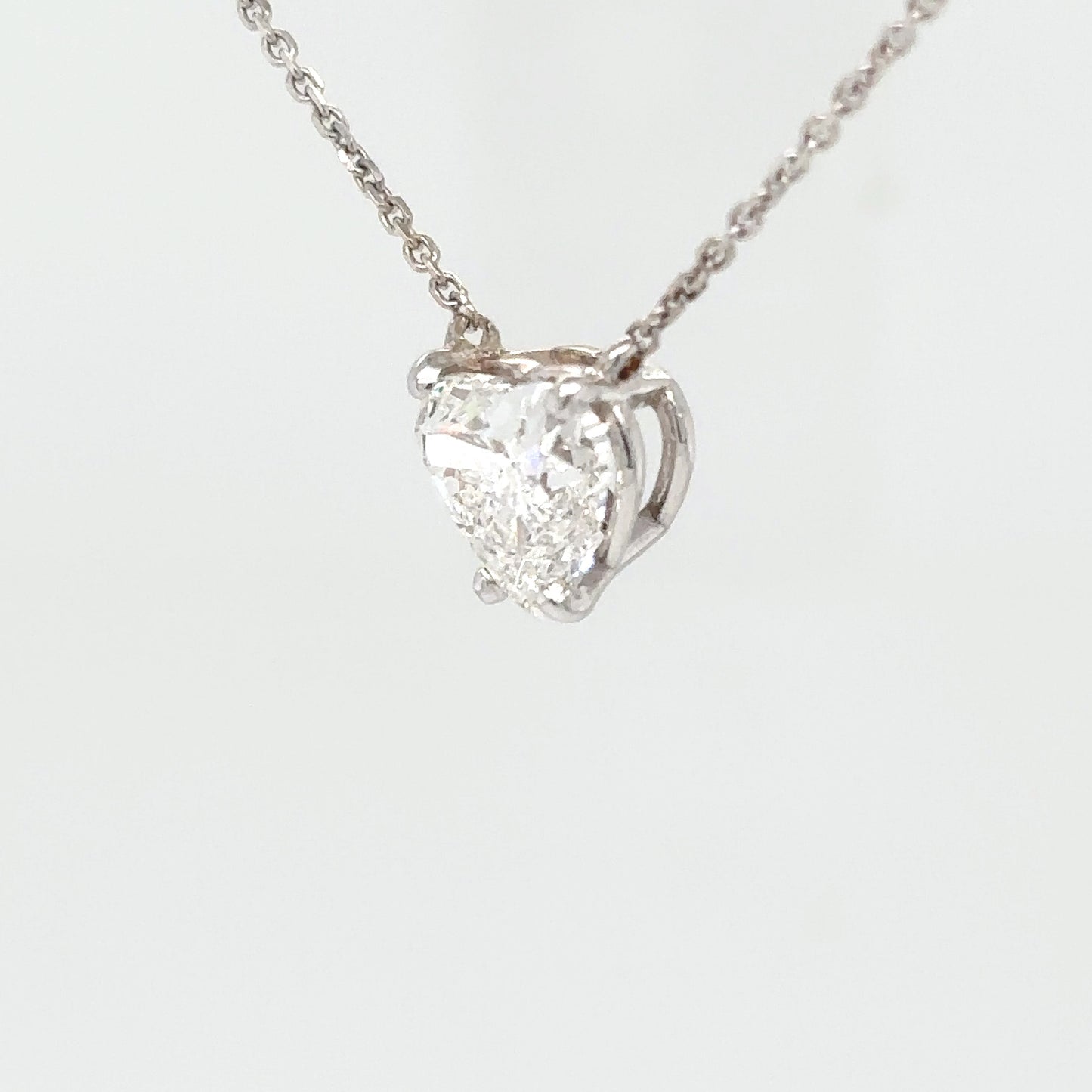 14KW 18" 2.01CT HEART LG DIAMOND PENDANT