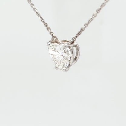 14KW 18" 2.01CT HEART LG DIAMOND PENDANT