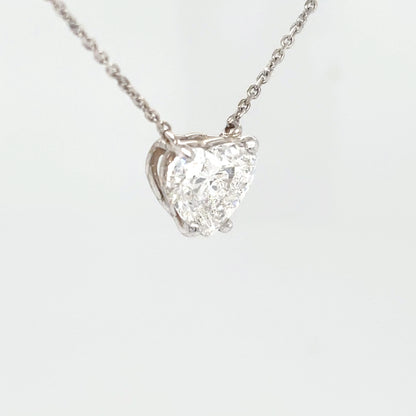 14KW 18" 2.01CT HEART LG DIAMOND PENDANT