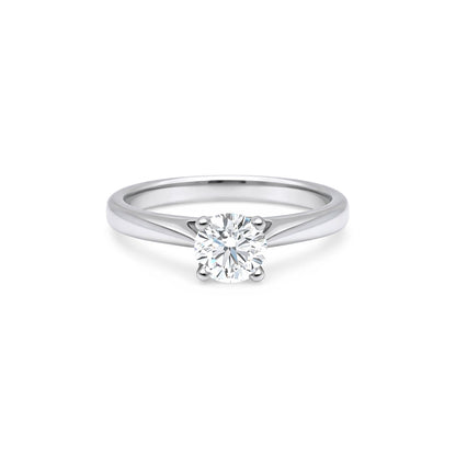 PLAT 0.79CTW ROUND BRILLIANT DIAMOND ENGAGEMENT RING SI1/F