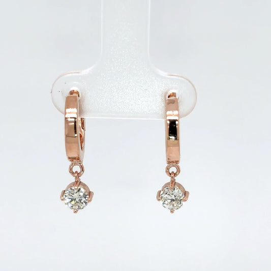 14KR 0.72CTW ROUND DIAMOND 14.1MM DANGLE HOOP EARRINGS SI1/J-K-Fine Jewelry in Bradenton &amp; Lakewood Ranch, Fl. | Michael &amp; Co. Jewelers
