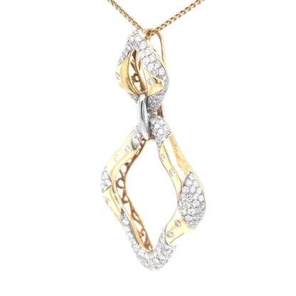 14KY 1.45CTW PAVE DIAMOND FASHION PENDANT 6.5G
