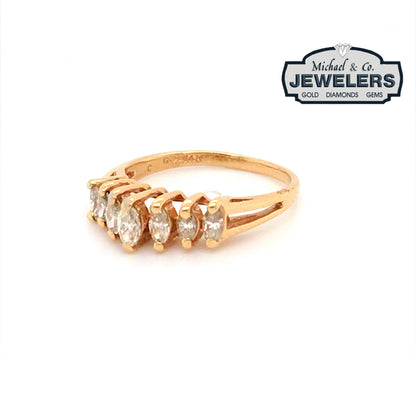14KY 0.33CTW MARQUISE DIAMOND RING