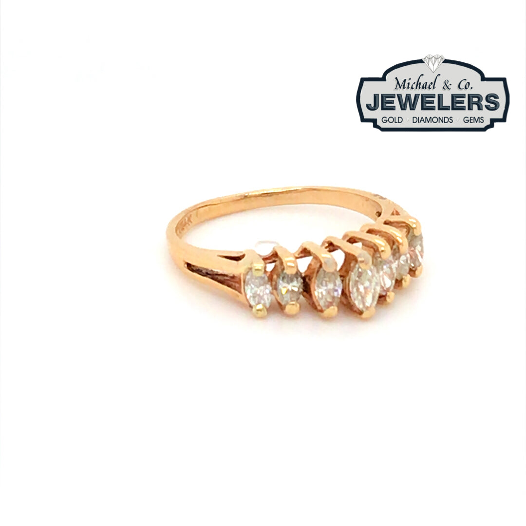 14KY 0.33CTW MARQUISE DIAMOND RING