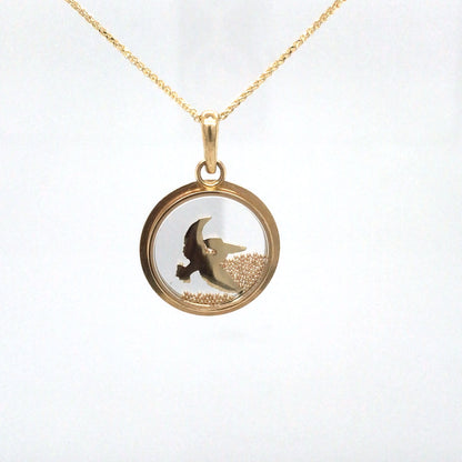 14KY PELICAN WINDOW PENDANT