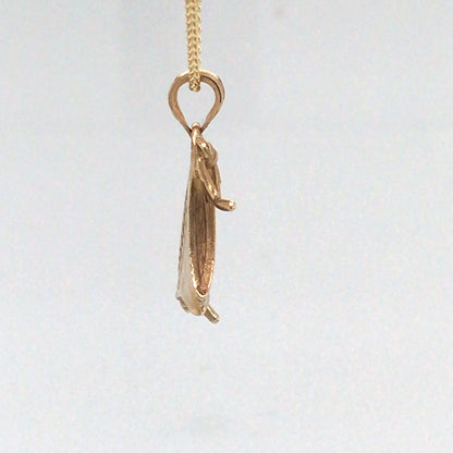 14KY .10CTW DIAMOND BIKINI PENDANT SI/G-H