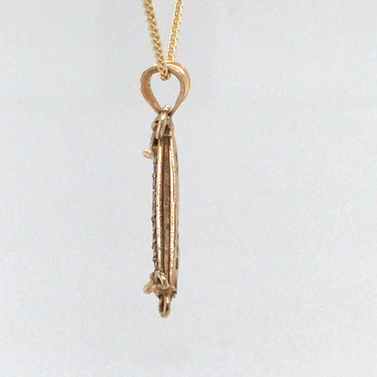 14KY .10CTW DIAMOND BIKINI PENDANT SI/G-H