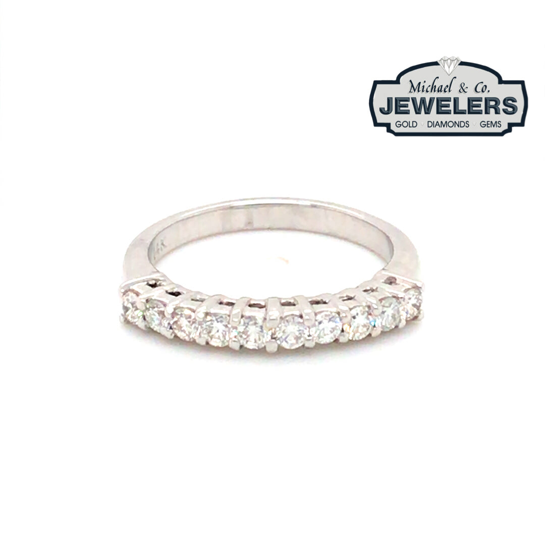 14KW 0.50CTW DIAMOND ANNIVERSARY RING 3.2G SI1/G-H
