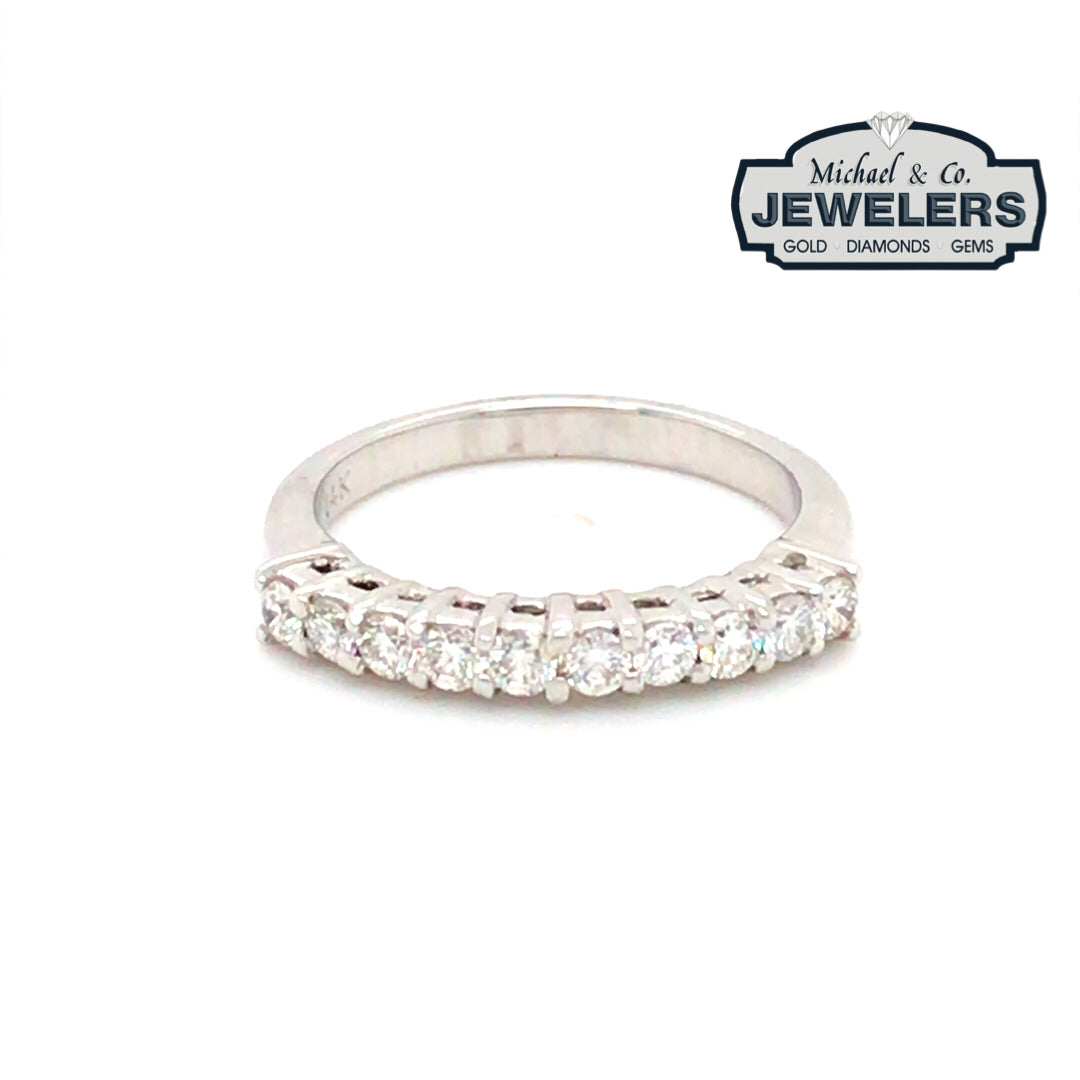 14KW 0.50CTW DIAMOND ANNIVERSARY RING 3.2G SI1/G-H