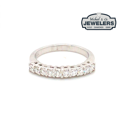 14KW 0.50CTW DIAMOND ANNIVERSARY RING 3.2G SI1/G-H