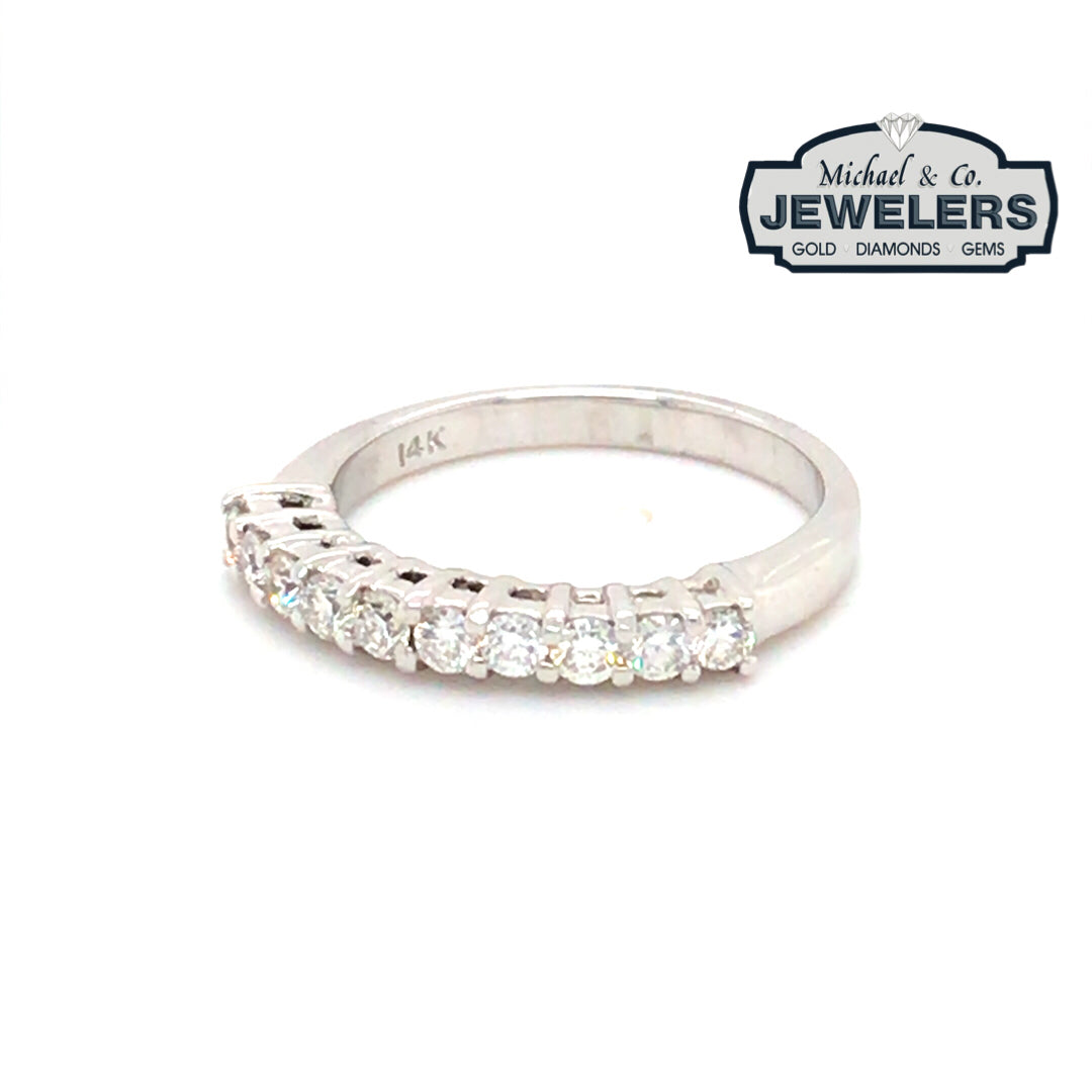 14KW 0.50CTW DIAMOND ANNIVERSARY RING 3.2G SI1/G-H