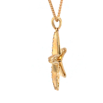 14KY 0.50CTW DIAMOND STARFISH PENDANT SI/G-H 2.4G