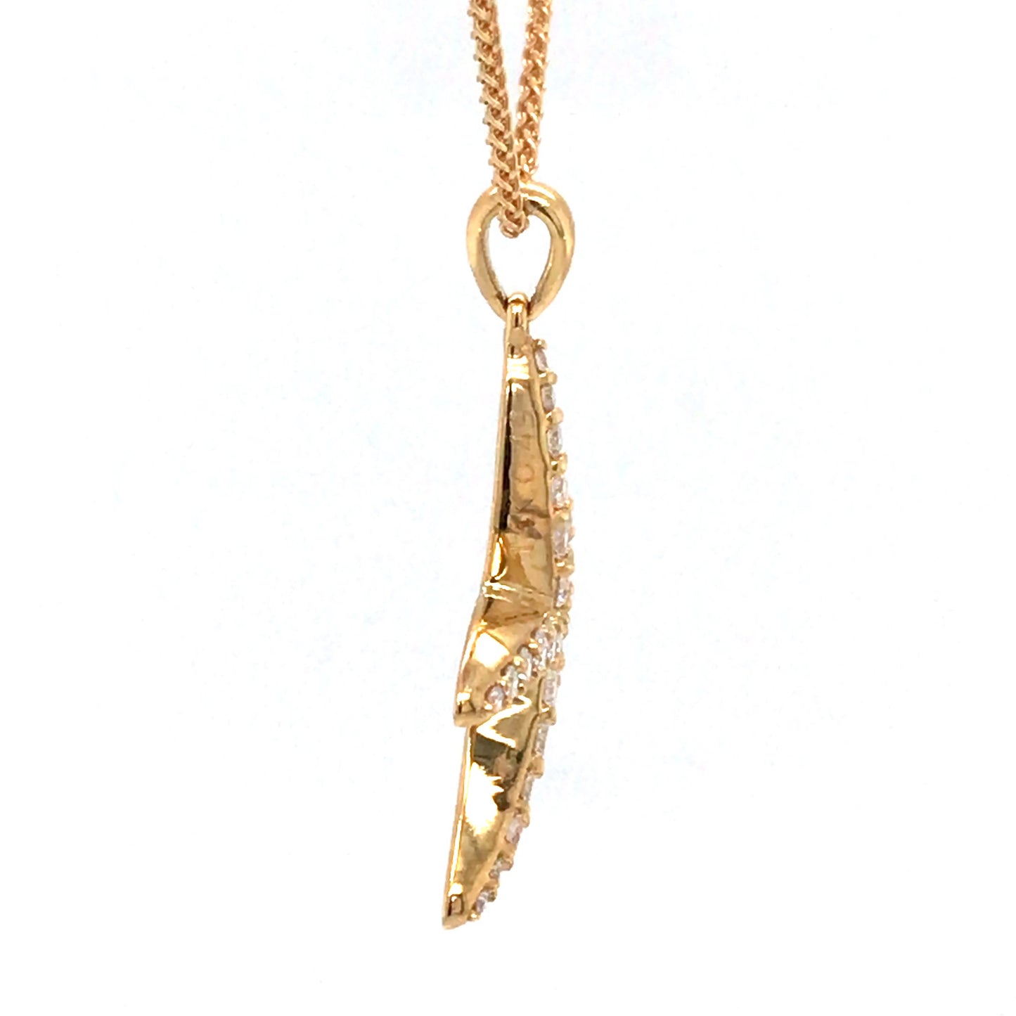 14KY 0.50CTW DIAMOND STARFISH PENDANT SI/G-H 2.4G