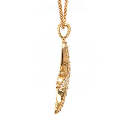 14KY 0.50CTW DIAMOND STARFISH PENDANT SI/G-H 2.4G