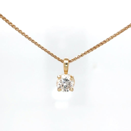 14KY 0.62CT ROUND DIAMOND SOLITAIRE PENDANT I1/H-Fine Jewelry in Bradenton &amp; Lakewood Ranch, Fl. | Michael &amp; Co. Jewelers