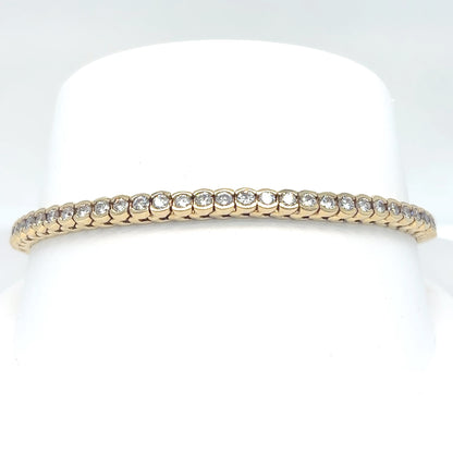 14KY 7.5" 3.50CTW DIAMOND BRACELET SI2/H 14.8G