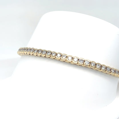 14KY 7.5" 3.50CTW DIAMOND BRACELET SI2/H 14.8G