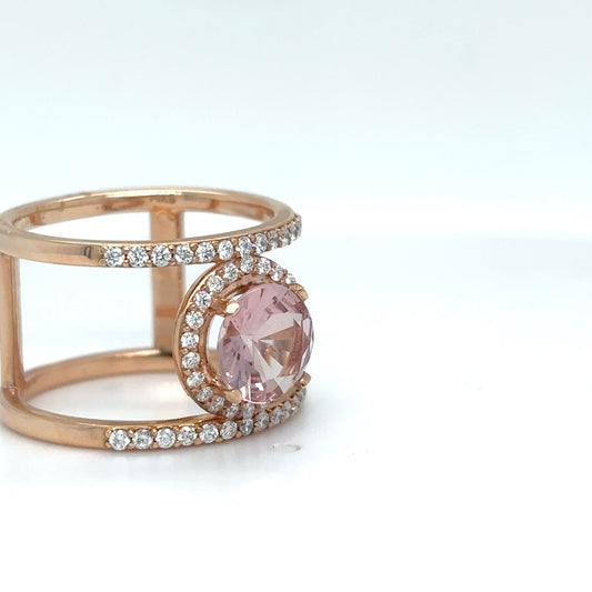 14KR 1.95CTW MORGANITE-DIAMOND RING VS/F-G-Fine Jewelry in Bradenton &amp; Lakewood Ranch, Fl. | Michael &amp; Co. Jewelers