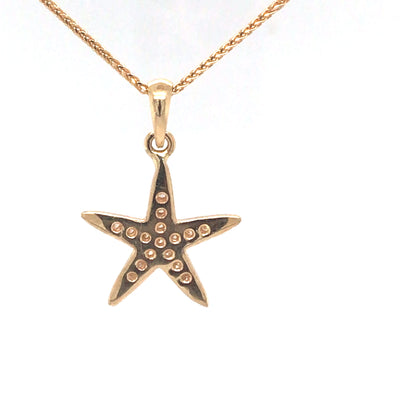 14KY 0.16CT DIAMOND STARFISH PENDANT VS/G-H 1.6G