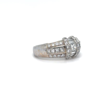 14KW 1.00CTW PRINCESS-BAGUETTE-ROUND DIAMOND BAND SI1/H-I 5.5G
