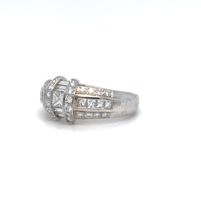 14KW 1.00CTW PRINCESS-BAGUETTE-ROUND DIAMOND BAND SI1/H-I 5.5G
