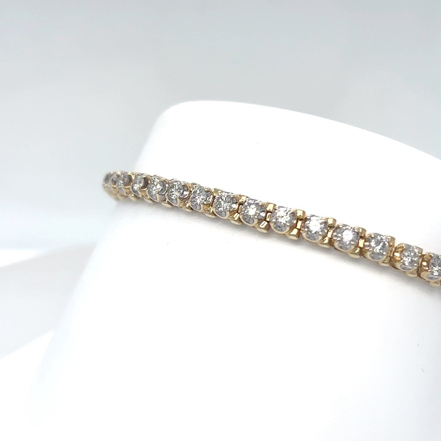 14KY 7" 2.50CTW DIAMOND BRACELET SI/H-I 10.3G