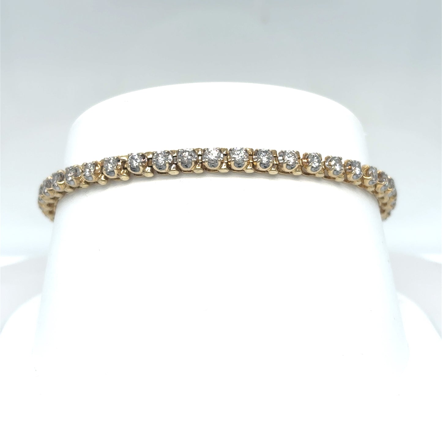 14KY 7" 2.50CTW DIAMOND BRACELET SI/H-I 10.3G
