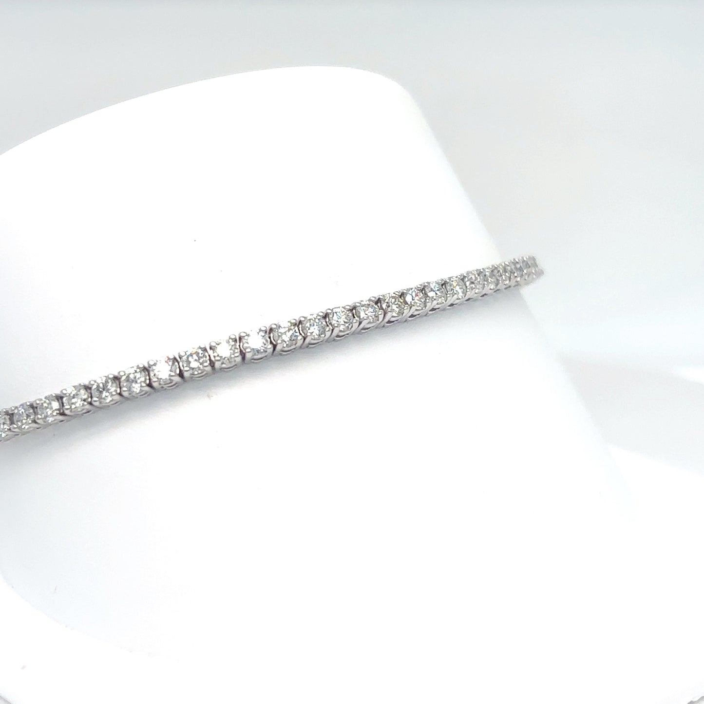 14KW 7.25" 3.07CTW DIAMOND BRACELET SI1/G-H 8.0G