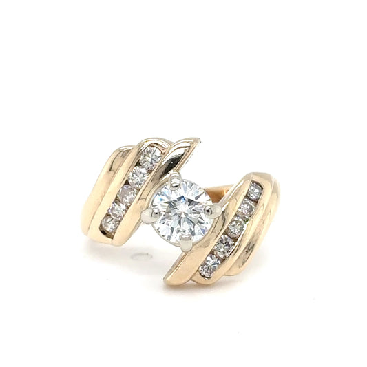 14KY 1.05CTW ROUND DIAMOND BYPASS RING VVS1/G-H 5.1G-Fine Jewelry in Bradenton &amp; Lakewood Ranch, Fl. | Michael &amp; Co. Jewelers